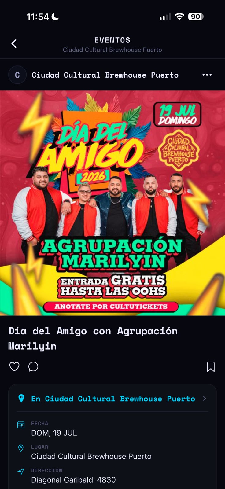 Pantalla Detalle de la app Cual Pinta